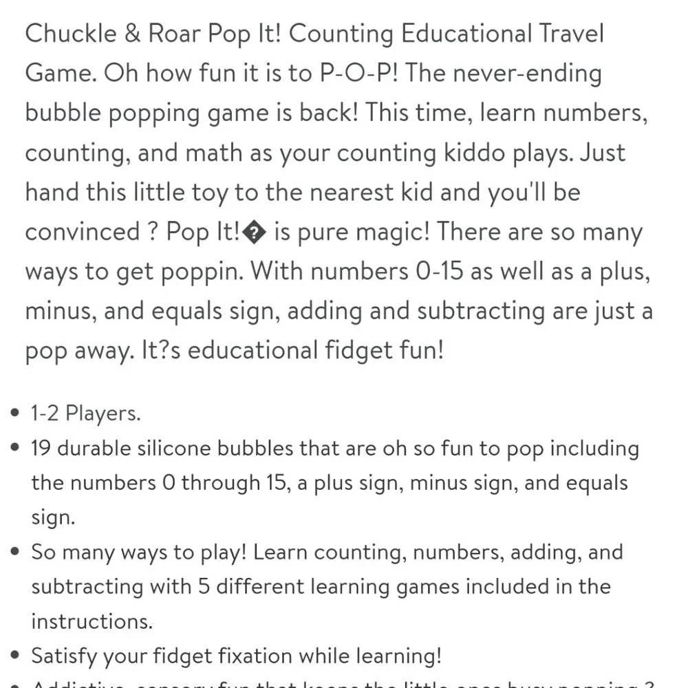 🌟Chuckle & Roar counting pop it, red